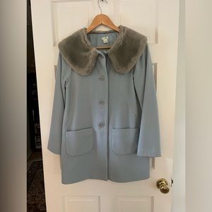 Anthropologie Odille wool coat with faux fur collar